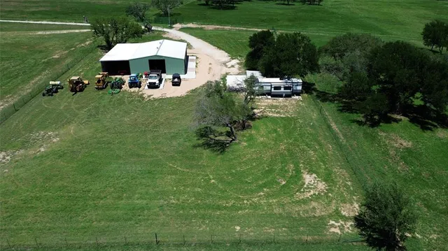 a aerial view of a garden