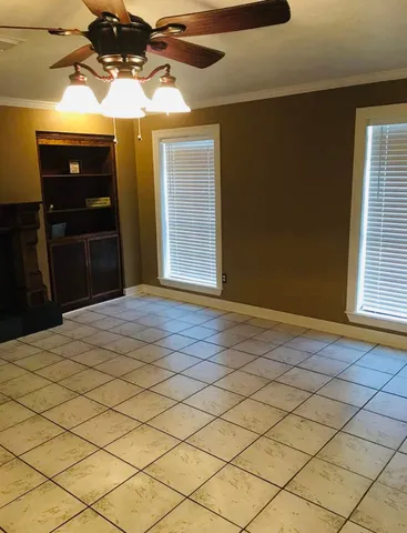 a view of a livingroom with a chandelier
