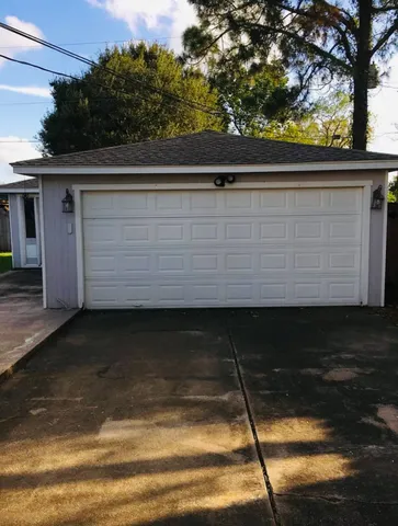 a view of wooden door