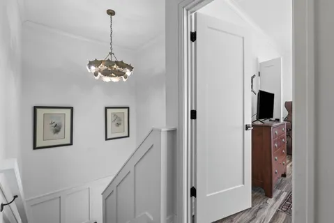 a view of a hallway with a hallway