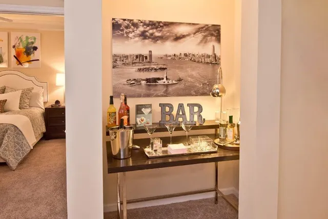 a view of living room with furniture and window