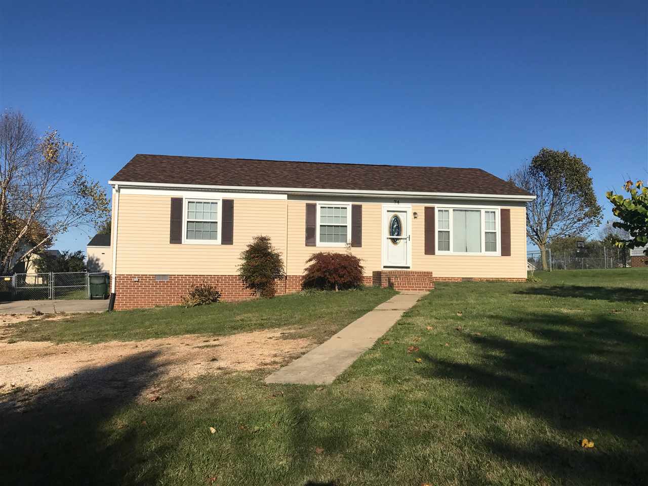 74 Gentry Road Weyers Cave, VA 24486 - Photo 1 of 1 a front view of a house with a yard