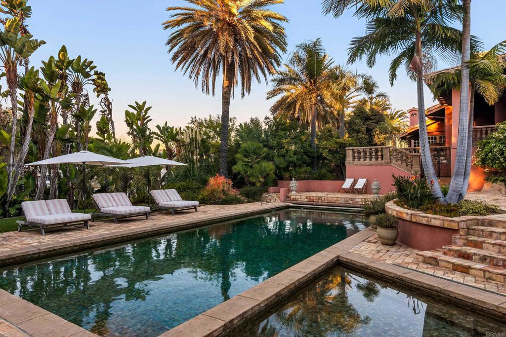 17116 Paseo Hermosa Rancho Santa Fe, CA 92067 - Photo 2 of 28 a view of a swimming pool with a patio