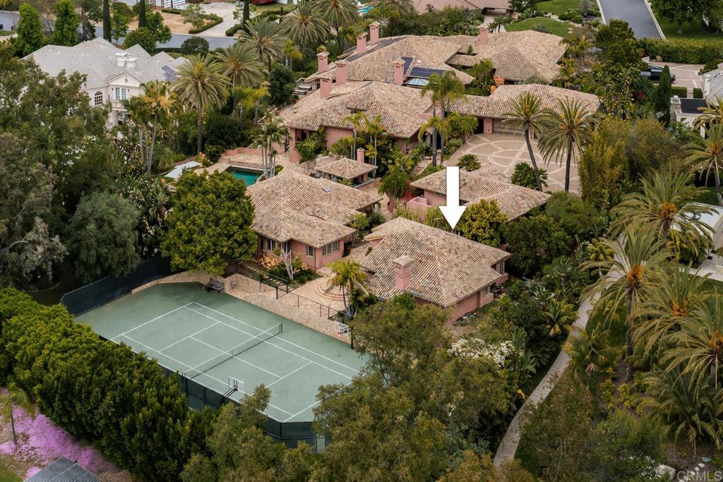 17116 Paseo Hermosa Rancho Santa Fe, CA 92067 - Photo 28 of 28 an aerial view of a house with a yard