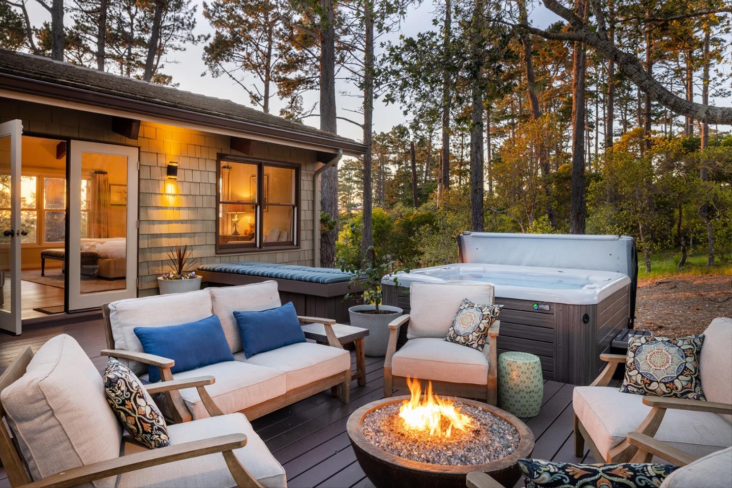 3893 Ronda Road Pebble Beach, CA 93953 - Photo 25 of 48 a patio with patio a couch and chairs