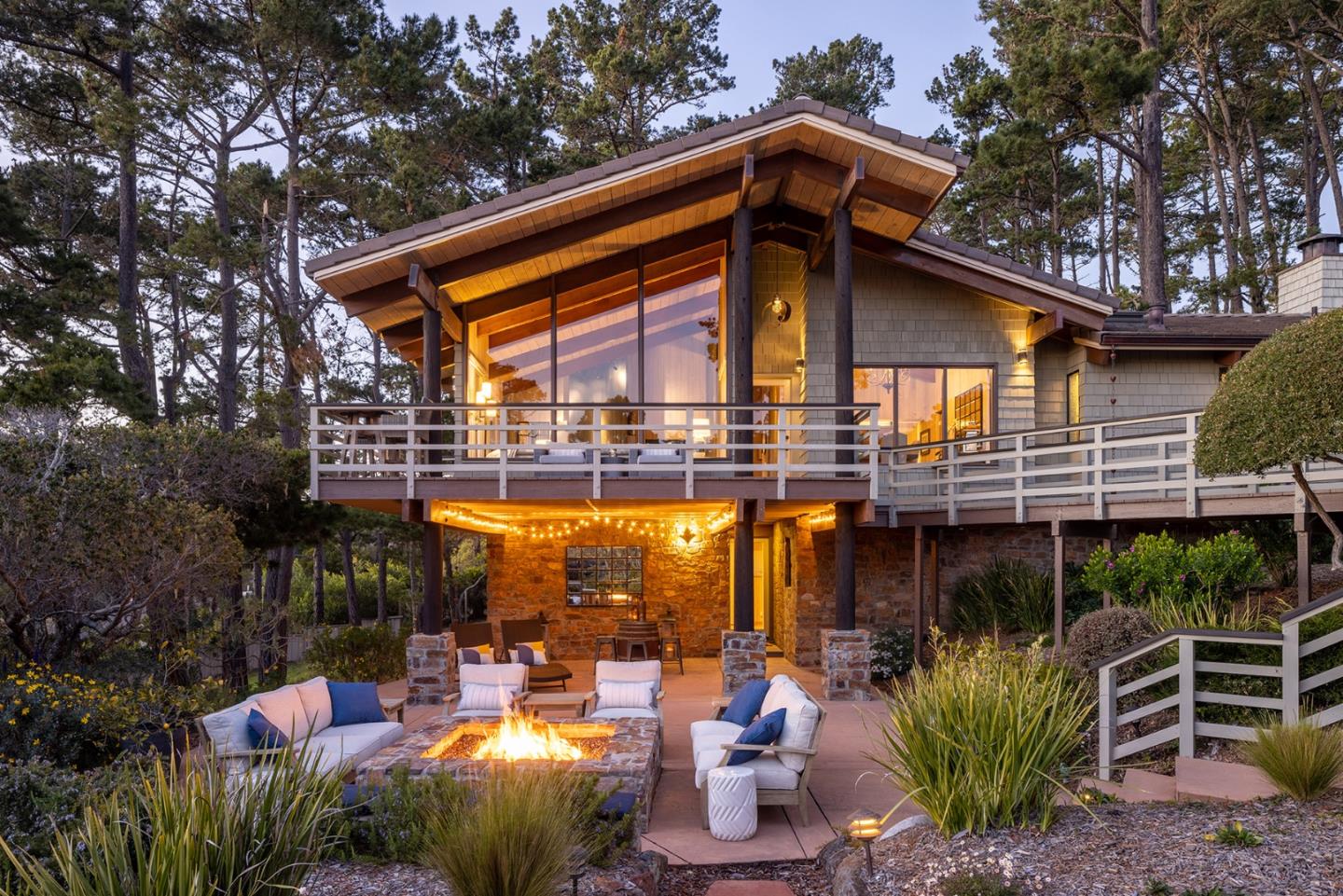 3893 Ronda Road Pebble Beach, CA 93953 - Photo 39 of 48 a view of a chair and table in backyard of the house