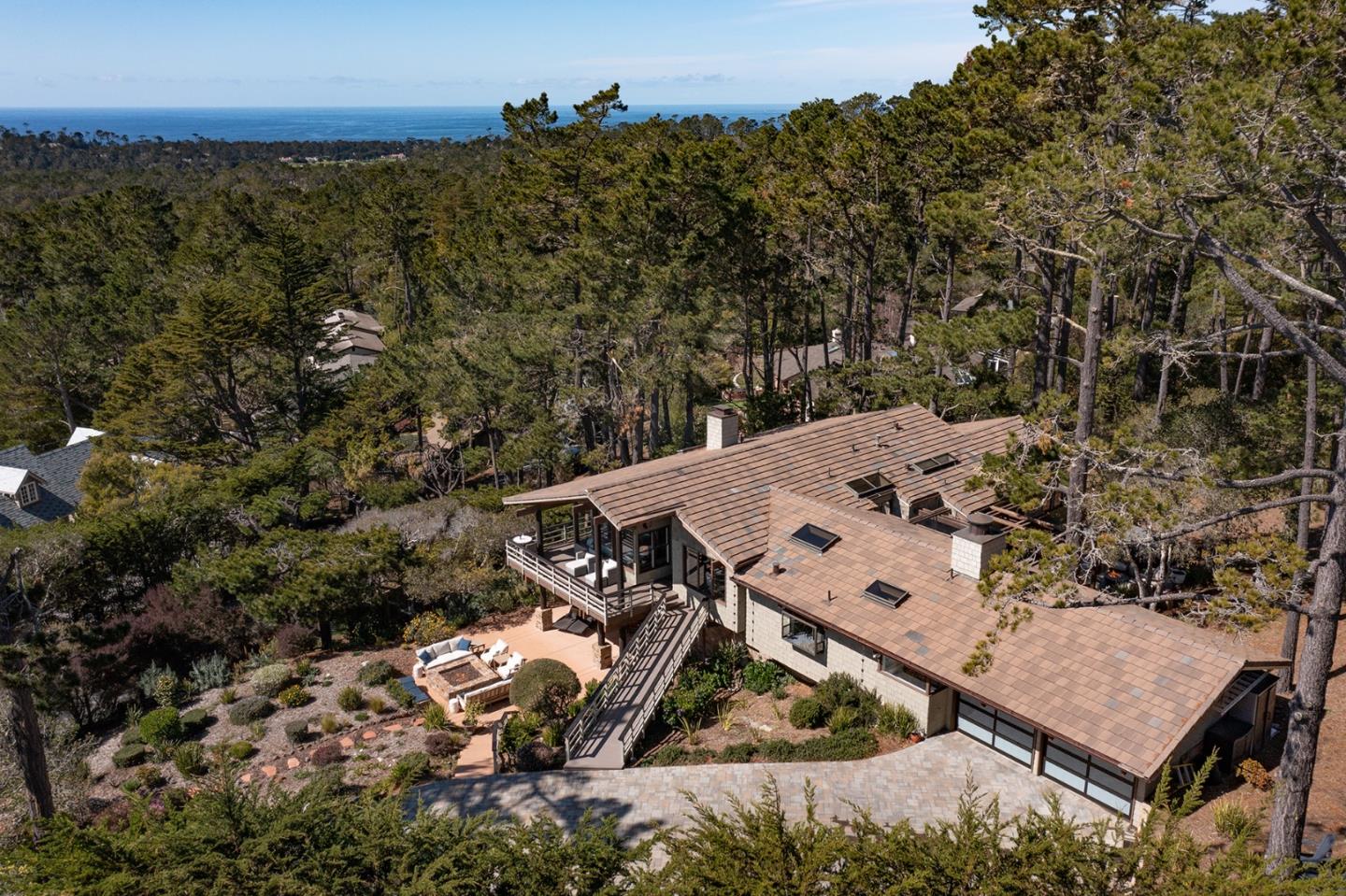 3893 Ronda Road Pebble Beach, CA 93953 - Photo 43 of 48 an aerial view of a house with a yard