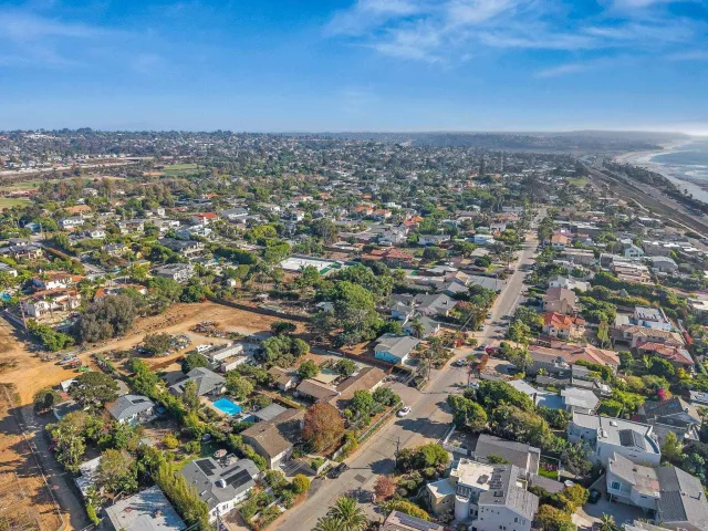 an aerial view of multiple house