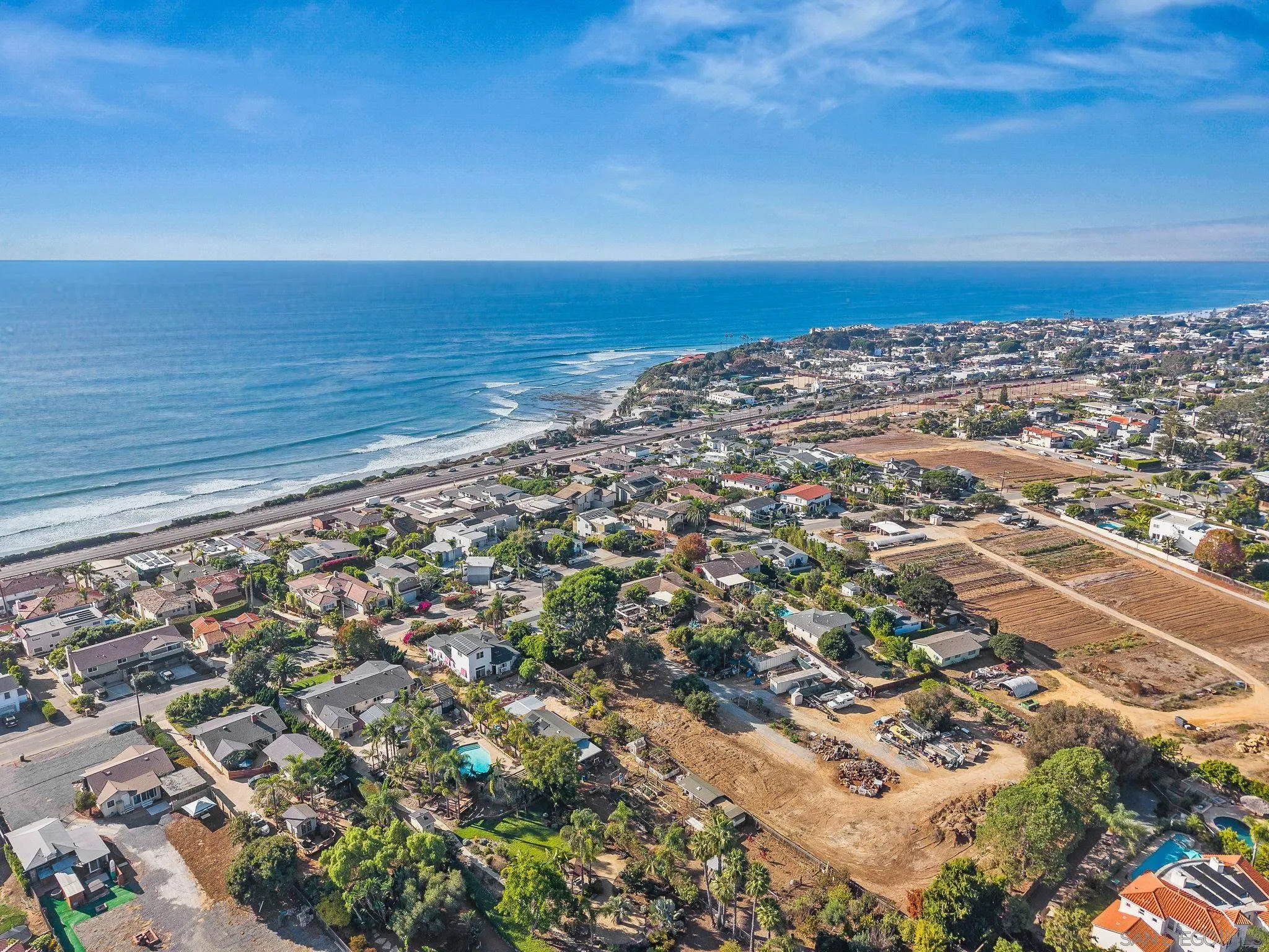 1395 Summit Avenue Cardiff, CA 92007 - Photo 38 of 47 an aerial view of ocean and residential houses with outdoor space