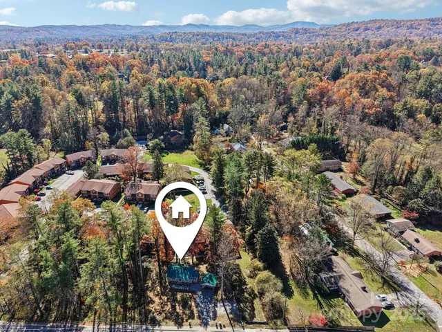 an aerial view of multiple house