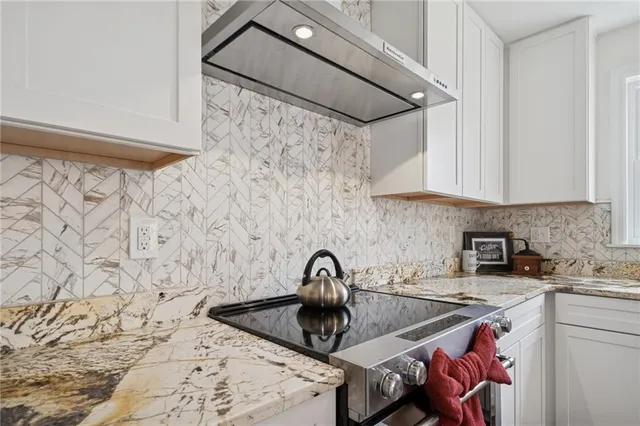 a close view of a sink in the kitchen