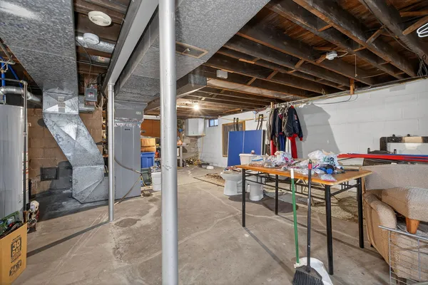 a bedroom with a bed