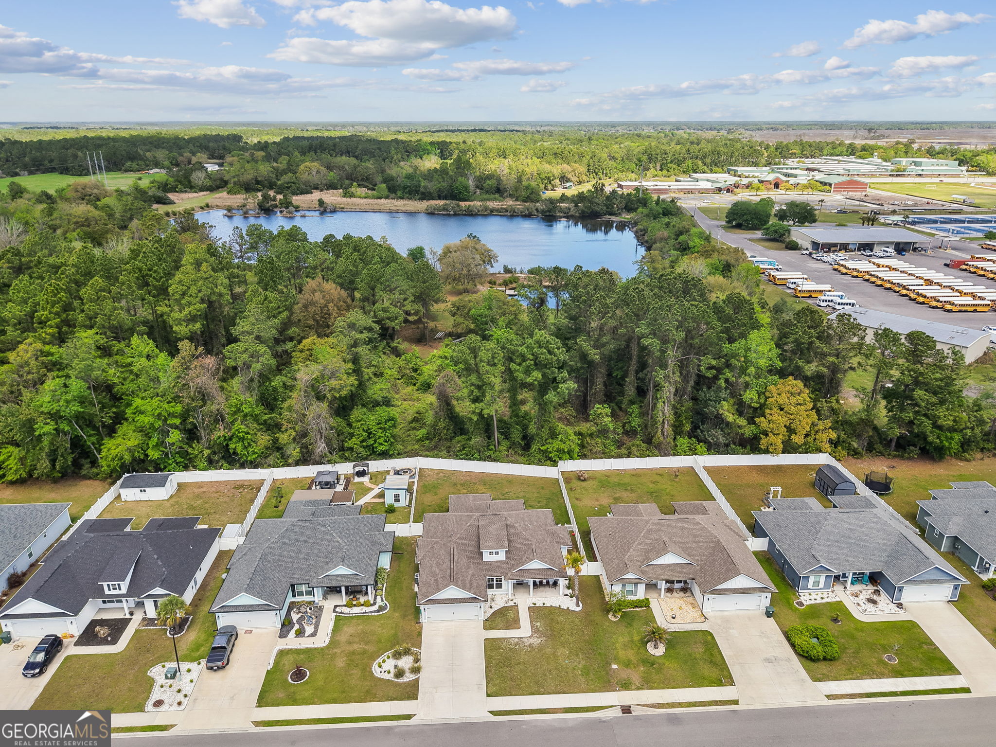 152 Verano Street Kingsland, GA 31548 - Photo 40 of 55 an aerial view of residential houses with outdoor space and ocean view