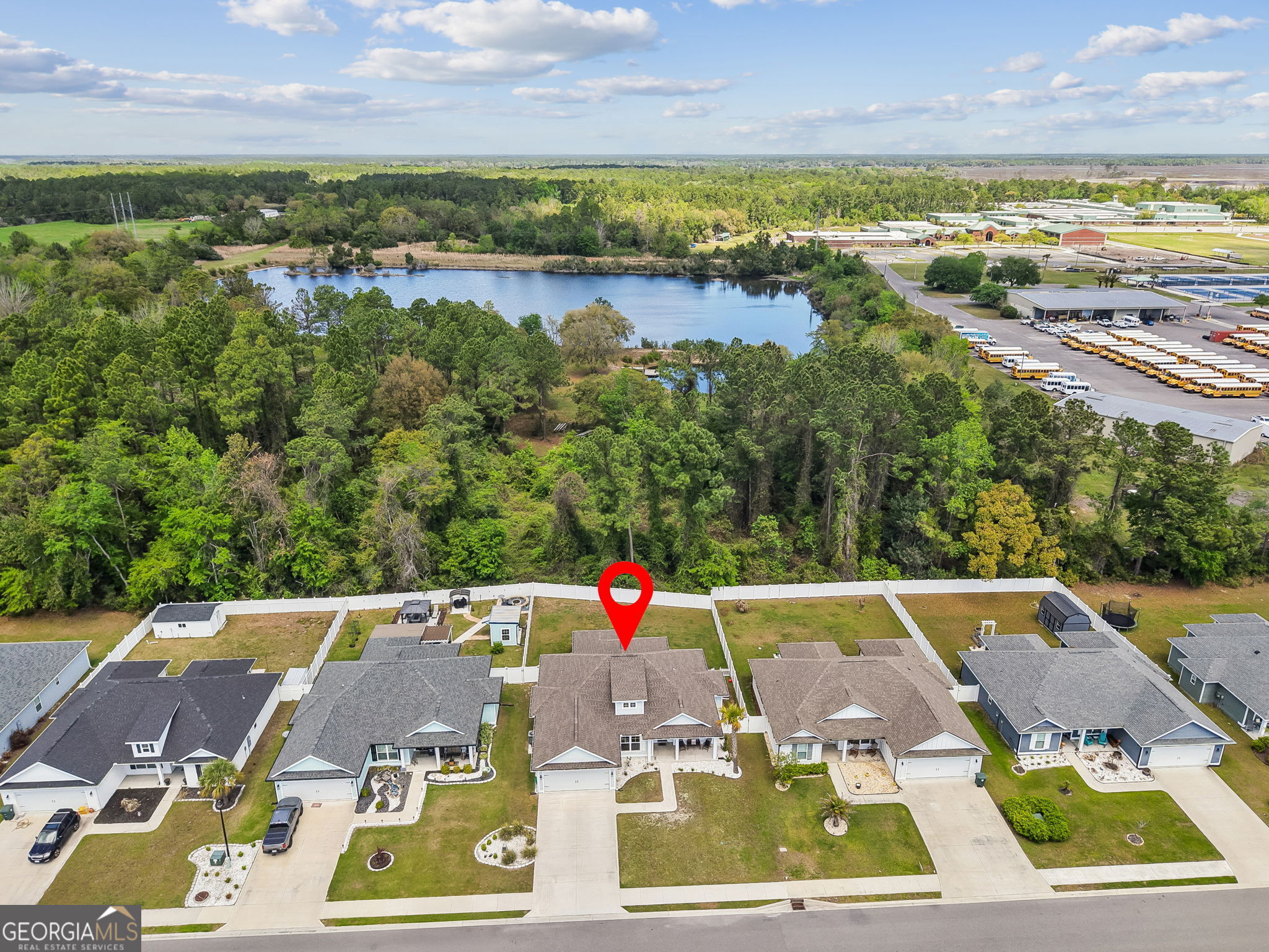 152 Verano Street Kingsland, GA 31548 - Photo 41 of 55 an aerial view of residential houses with outdoor space and ocean view