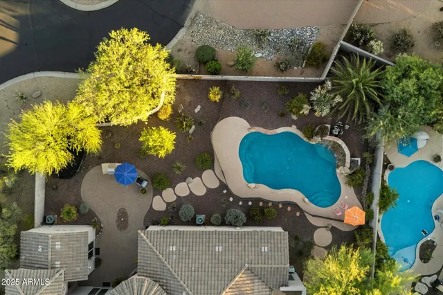 an aerial view of multiple house