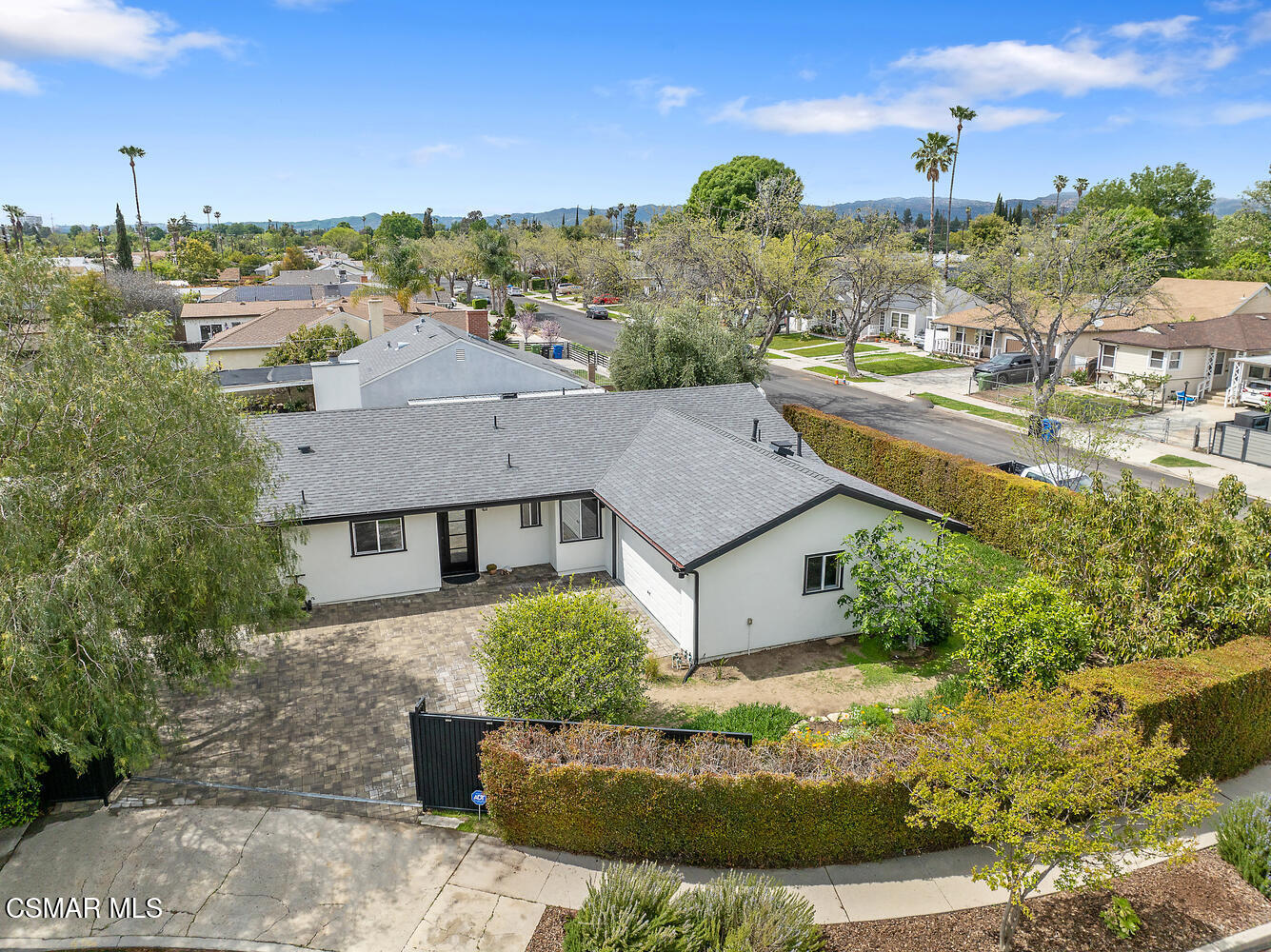 6657 Quartz Avenue Winnetka, CA 91306 - Photo 24 of 26 a aerial view of a house with a yard basket ball court and outdoor seating