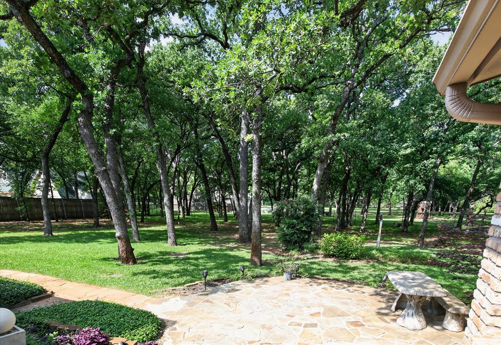 1607 North Main Street Euless, TX 76039 - Photo 17 of 39 a garden with trees in the background