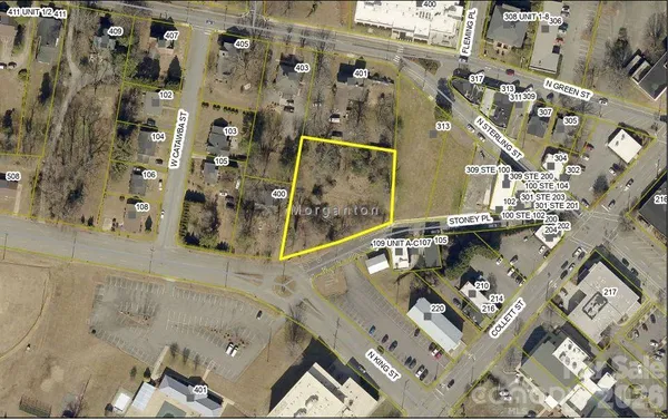 an aerial view of residential house with parking space