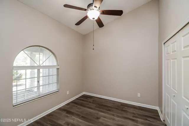 an empty room with a window