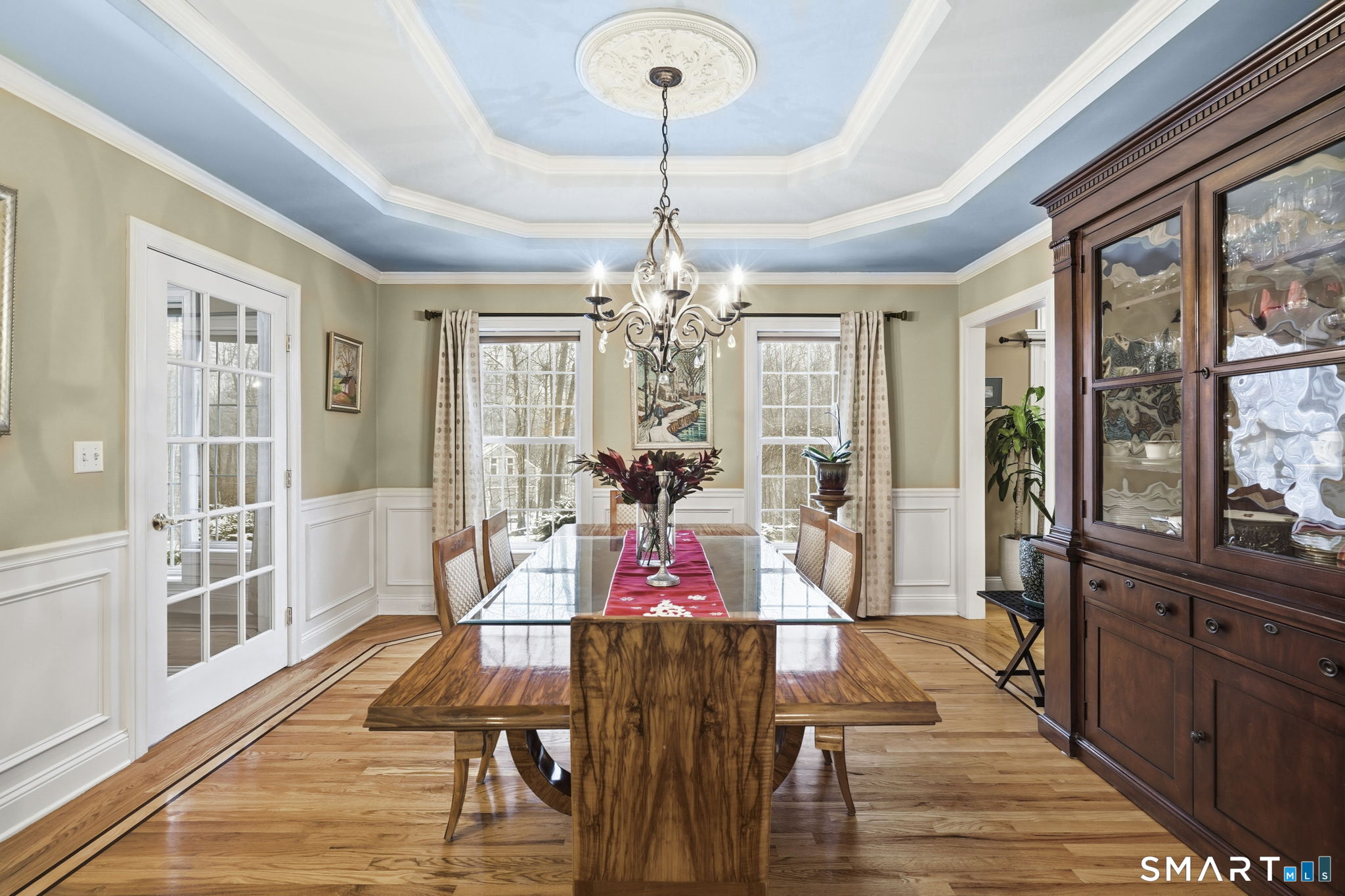 24 Scott Road Oxford, CT 06478 - Photo 10 of 39 a view of a dining room with furniture window and wooden floor