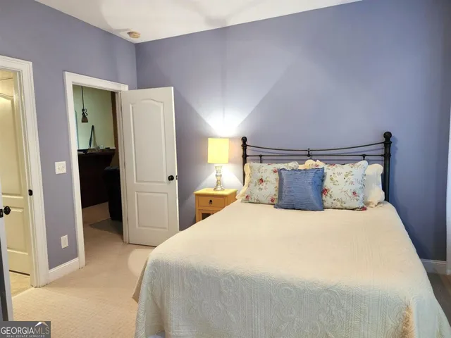 a view of an outdoor dining space with furniture