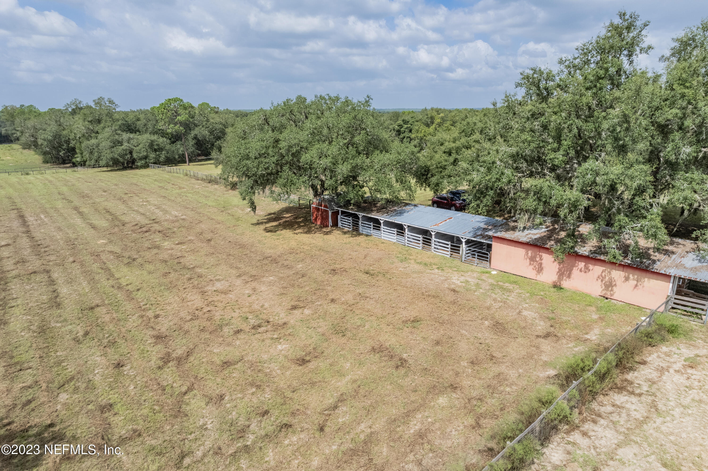 159 Goldie Road Melrose, FL 32666 - Photo 53 of 67 Areal View of Horse Stalls