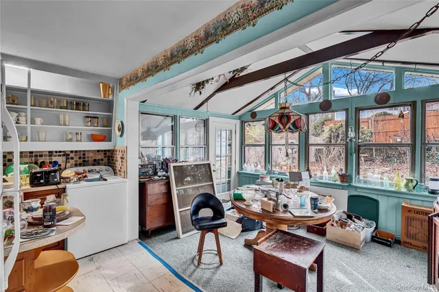 a room with furniture a garage and furniture