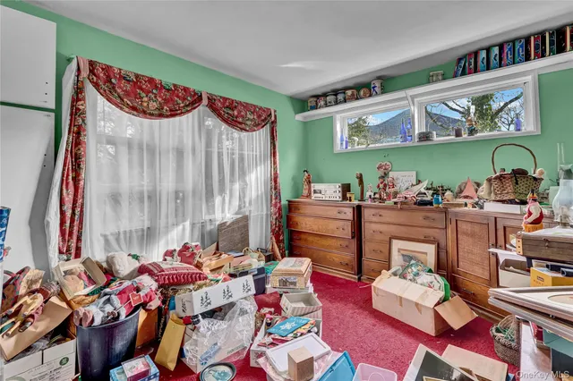 a room with furniture and a book shelf