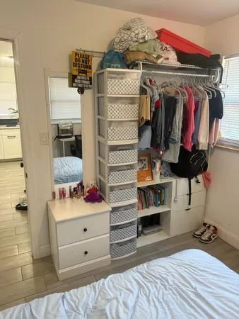 a view of walk in closet