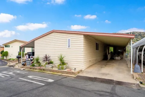a view of a house with a patio