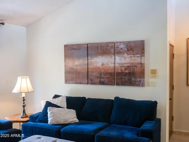 a view of balcony with wooden floor