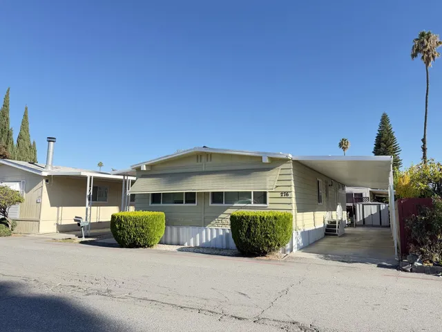 a view of a house with a patio