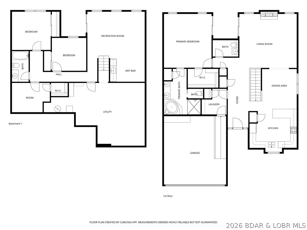 4331 Sunset Drive, Unit B Osage Beach, MO 65065 - Photo 35 of 36 Floor Plan-Basement and 1st Floor