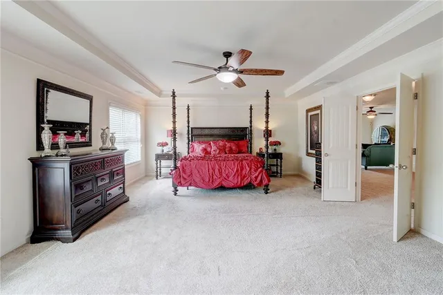 a bedroom with furniture and a couch