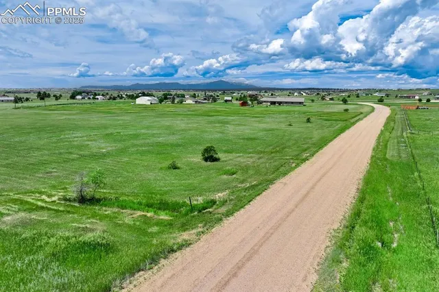 a view of a big yard with wooden fence
