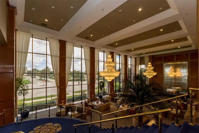 a room with gym equipment and a large window