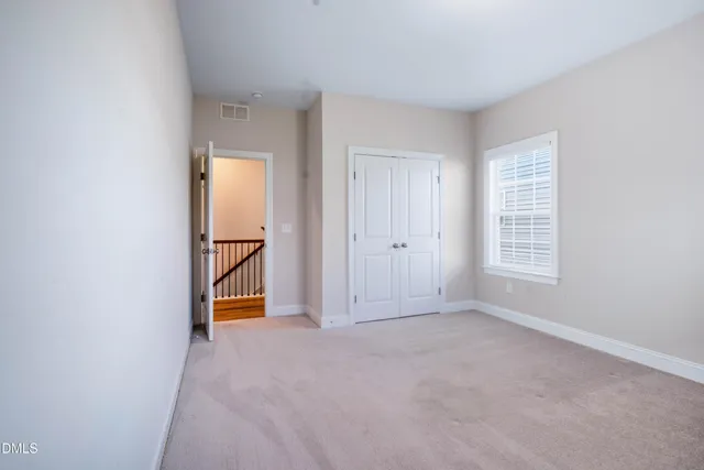 an empty room with a window