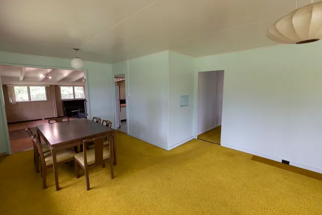 a room with furniture and a table