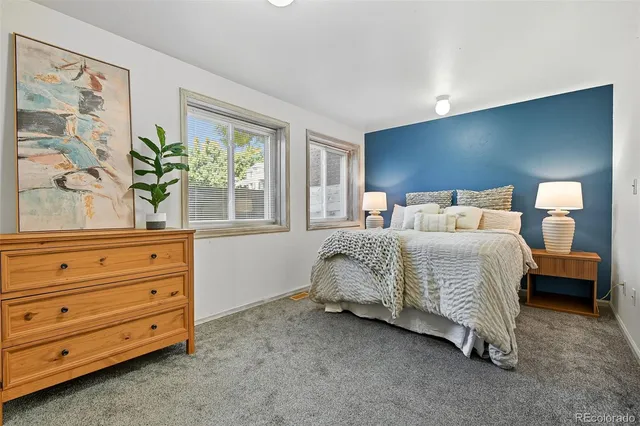 a view of empty room with painted walls