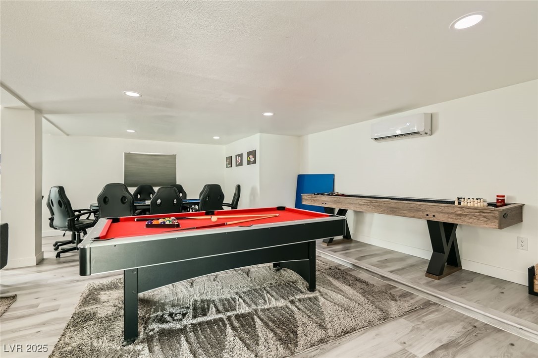 2520 Castlesands Way Las Vegas, NV 89121 - Photo 26 of 59 Recreation room with wood finished floors, pool table, and recessed lighting