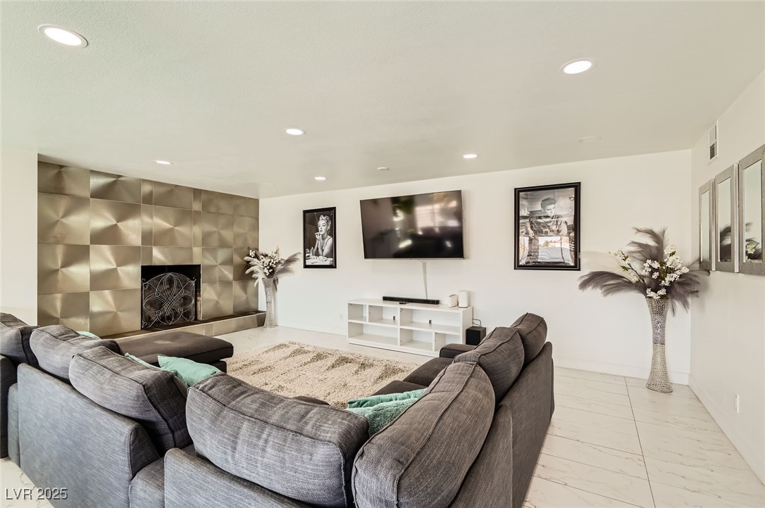 2520 Castlesands Way Las Vegas, NV 89121 - Photo 27 of 59 Office area featuring wood finished floors and recessed lighting