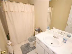 a bathroom with a sink and toilet