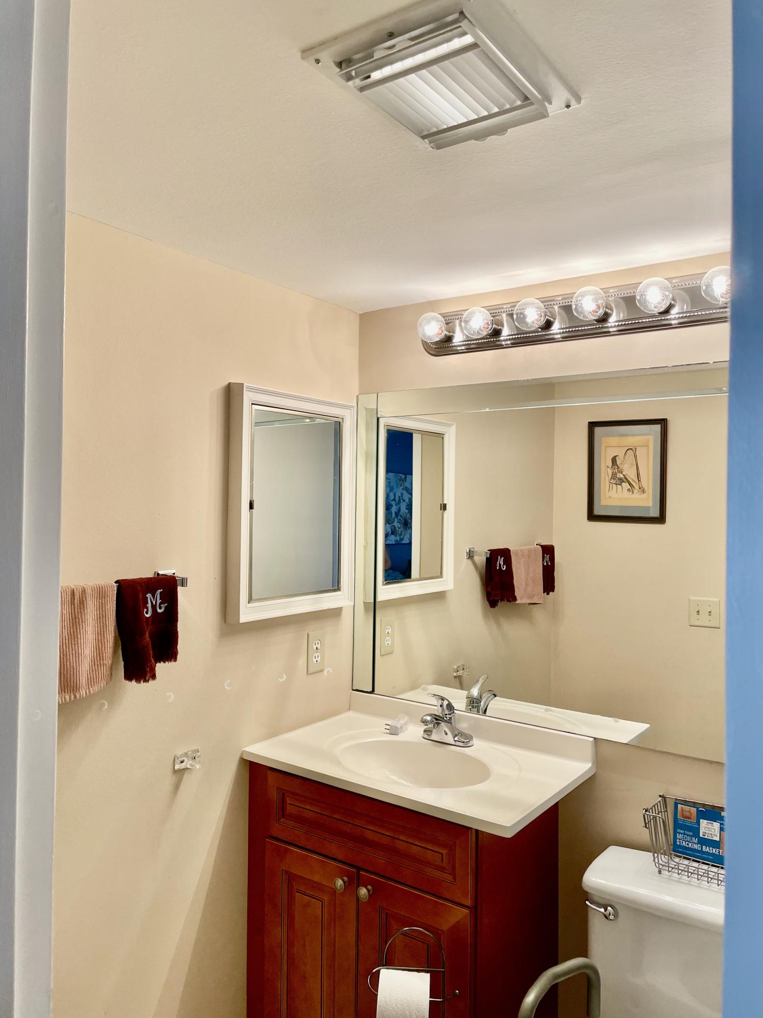 296 Preston H Boca Raton, FL 33434 - Photo 15 of 21 a bathroom with a sink and a mirror