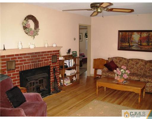 125 Clyde Road Somerset, NJ 08873 - Photo 3 of 13 a living room with furniture a flat screen tv and a fireplace