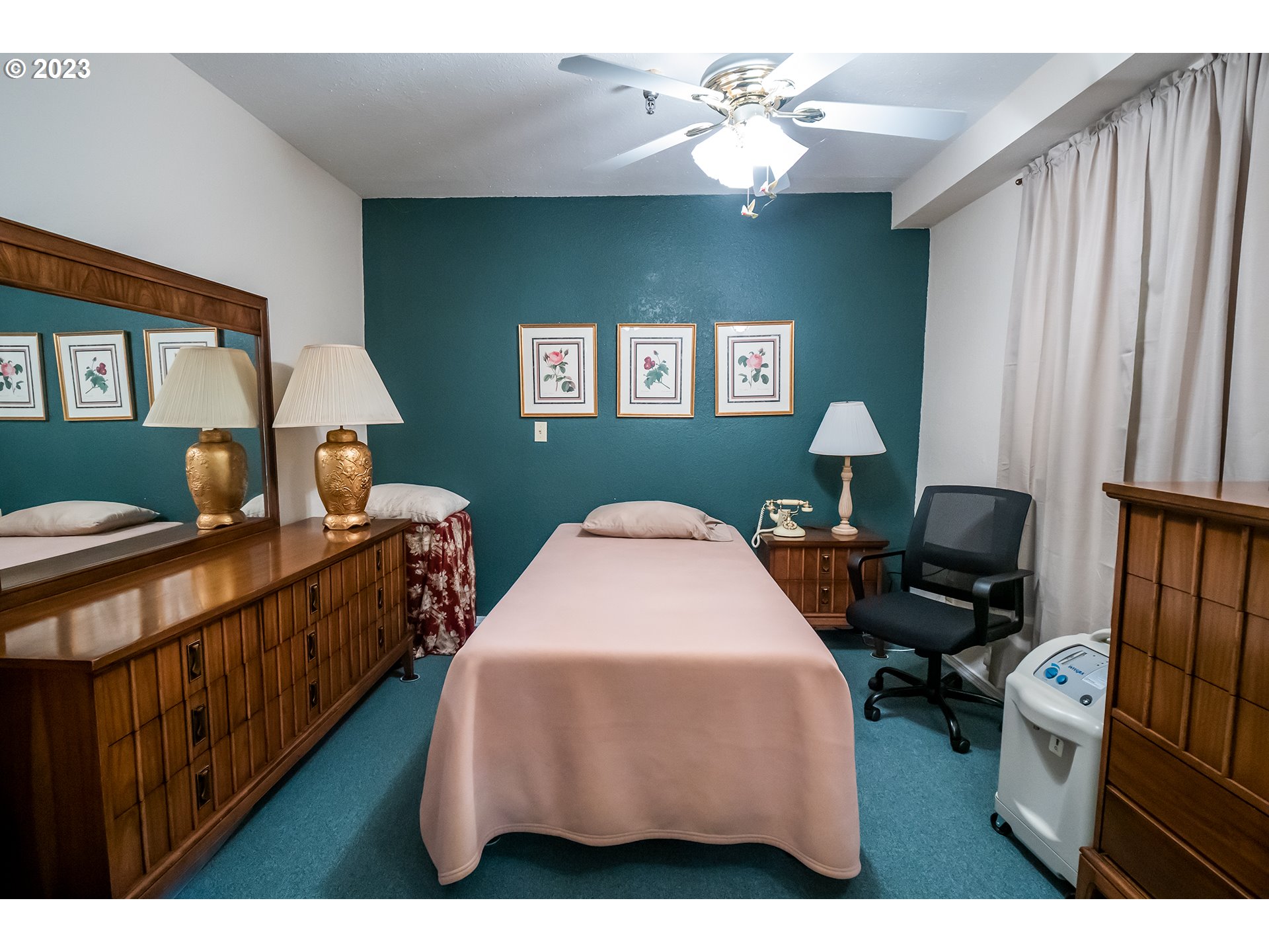 18624 Highway 36 Blachly, OR 97412 - Photo 32 of 46 a bedroom with bed and a window