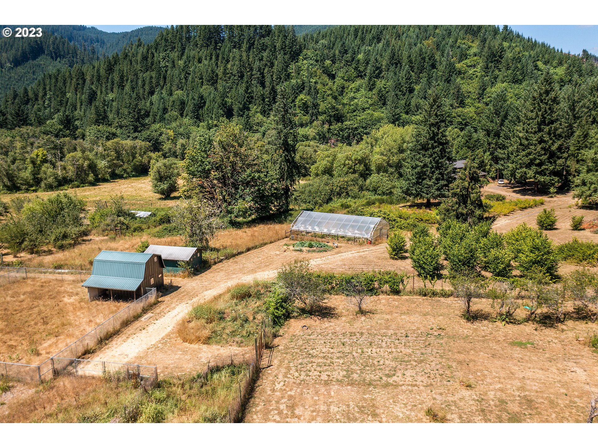 18624 Highway 36 Blachly, OR 97412 - Photo 9 of 46 a view of a backyard with swimming pool