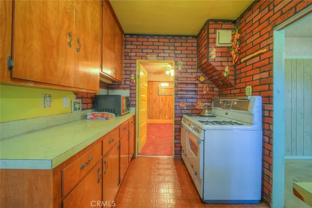 an empty room with painted walls