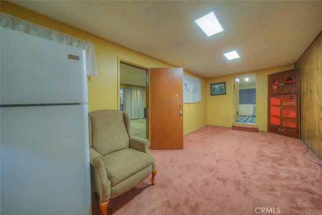 a view of a hallway with closet