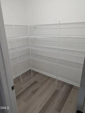a view of a room with empty racks
