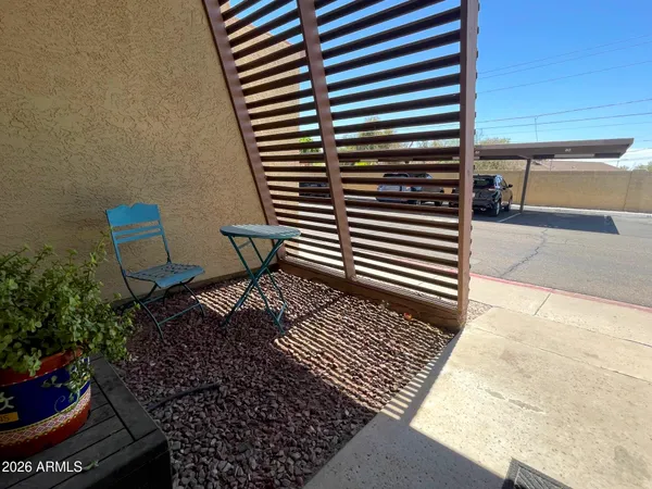 a backyard of a house
